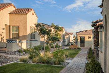 Beautifully landscaped walking paths