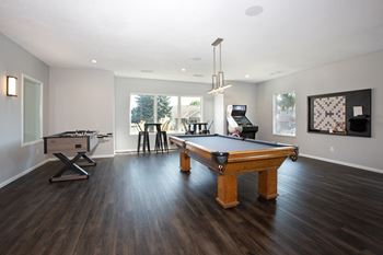 Social clubhouse with billiards