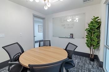 Business center and private pod rooms