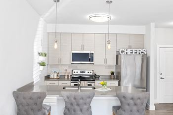 Gourmet kitchen with islands