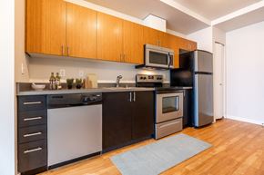 Seattle apartment for rent - kitchens come fully equipped with stainless steel appliances