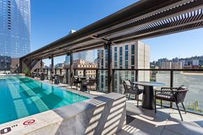 Portland apartment for rent - a rooftop pool with a view of the city
