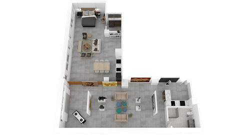 Floor plan for studio, 1 bath, 1604 sqft
