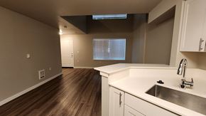 Renton apartment for rent - A kitchen with a sink and a window.
