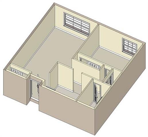 Floor plan for 1 bed, 1 bath, 702 sqft