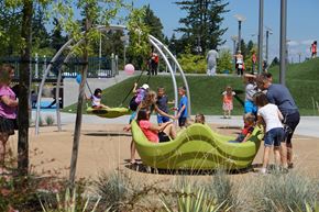 Portland apartment for rent - people playing on a playground at a park