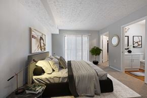 Charlotte apartment for rent - Large bedroom with large window at Reserve at Providence apartments in Charlotte near Matthews, NC