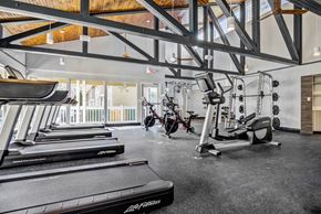 Charlotte apartment for rent - Fitness center with exercise equipment at Reserve at Providence apartments in Charlotte near Matthews, NC
