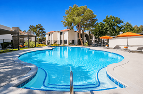 Las Vegas apartment for rent - Outdoor swimming pool at Haven at Lone Mountain apartments in northwest Las Vegas, NV
