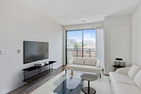 Stamford apartment for rent - living room with balcony