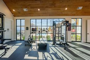 New Braunfels apartment for rent - A gym with a variety of equipment including treadmills, weights, and exercise machines.