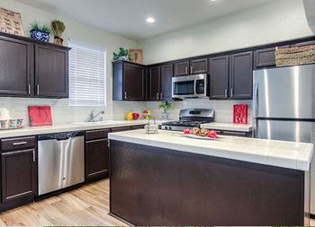Custom espresso cabinetry