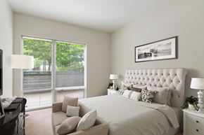 Stamford apartment for rent - bedroom with private patio