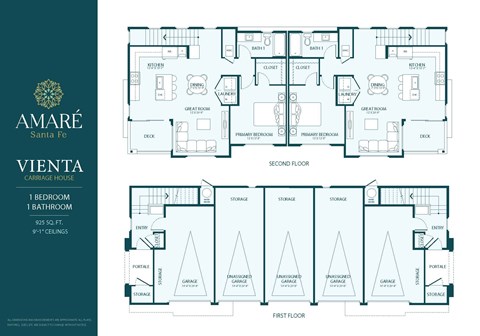 Floor plan for 1 bed, 1 bath, 925 sqft