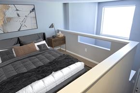 Savannah apartment for rent - Greentree Apartments in Savannah, GA photo of a bedroom with a bed and a ledge with a window