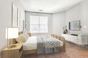 Lewisville apartment for rent - a bedroom with a bed and a tv