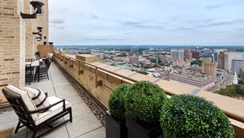 Patio/terrace with city views*