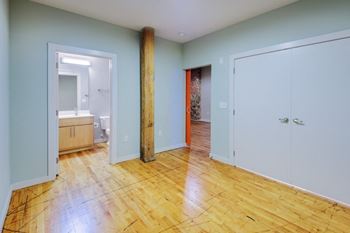 High ceilings with exposed finish