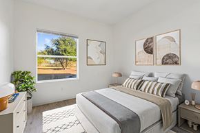 Austin apartment for rent - Bright bedroom with window at Huntington Meadows Apartments in Austin, TX 78724, offering comfortable living spaces in apartments near East Austin.