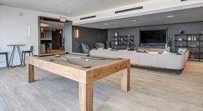 Los Angeles apartment for rent - A room with a pool table and a couch.