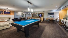 Des Plaines apartment for rent - A room with a pool table and a TV.
