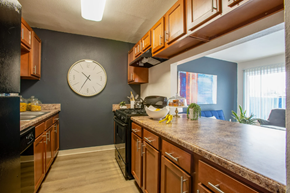 Tucson apartment for rent - Spacious kitchen with plenty of cabinet storage at Midtown on Seneca, a pet-friendly apartment community near East Central Tucson, Tucson, AZ.