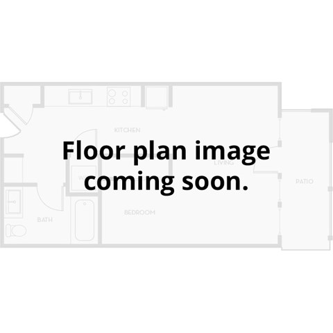 Floor plan for 1 bed, 1 bath, 870 sqft