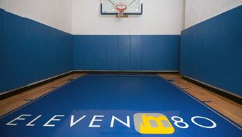 Indoor basketball court