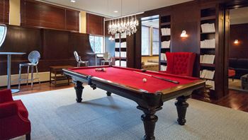 Billiards lounge and library
