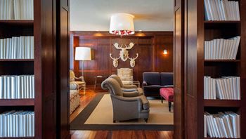 Billiards lounge and library