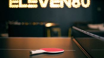 Game room with foosball and ping pong