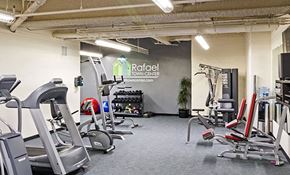 San Rafael apartment for rent - Apartments In San Rafael, CA, With In-Unit Washer And Dryer - Rafael Town Center - 24-Hour Fitness Center With Cardio Equipment, Strength Training Machines, And Dumbells.