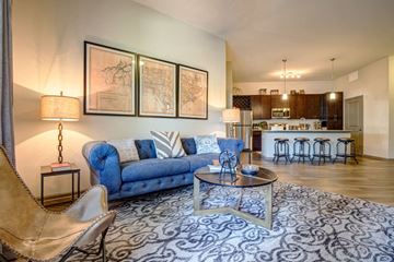 Huntersville apartment for rent - a living room with a couch and a table