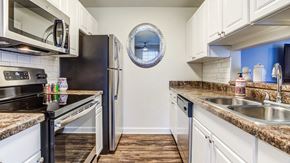Glendale Heights apartment for rent - Pet-Friendly Apartments in Glendale Heights, IL – The Monroe – Kitchen with stainless steel appliances