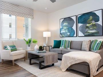 Santa Clara apartment for rent - a living room with a couch and a coffee table