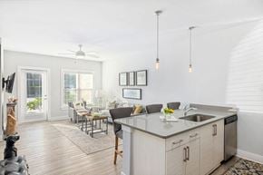 Charleston apartment for rent - Kitchen And Living at The Ashley, Charleston, South Carolina