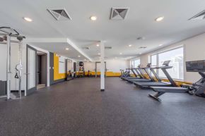 Philadelphia apartment for rent - A gym with treadmills, weights, and exercise equipment.