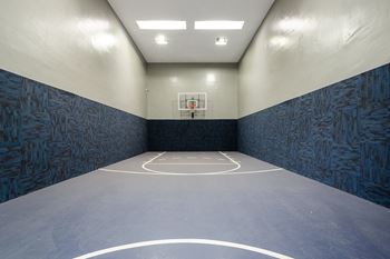 Indoor basketball sports court