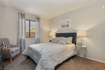 Plush carpet in bedrooms