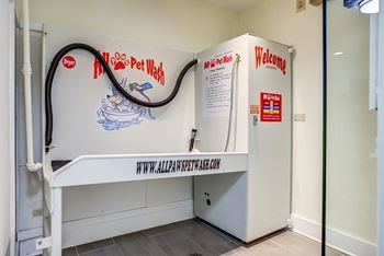 Pet spa with professional wash station