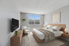 Wilton Manors apartment for rent - Large primary bedroom in updated apartment at Wilton Tower in Wilton Manors, Florida.