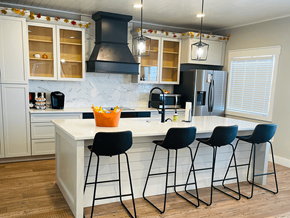 Guymon apartment for rent - apartment kitchen with a center island and bar stools