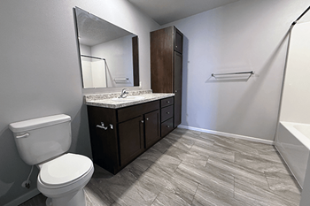 Spacious bathrooms