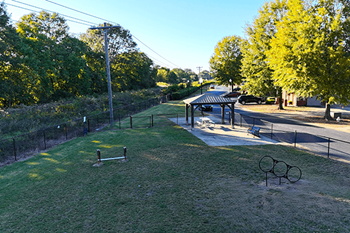Enclosed bark park