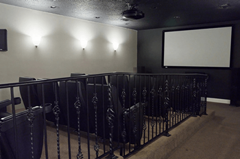 Private movie theater with theater seating