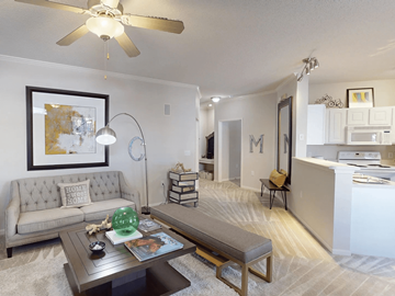 Montgomery apartment for rent - a living room with a couch and a table