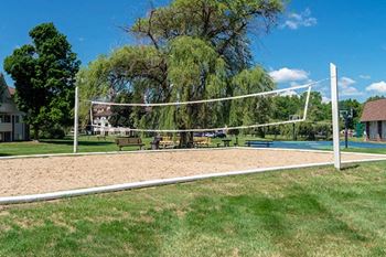 Sand volleyball court