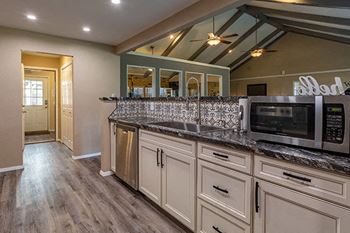 Clubhouse with lounge area and kitchen facilities