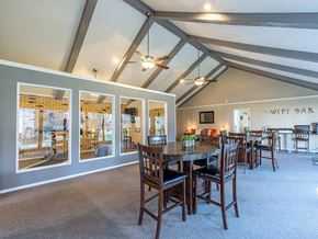 Wichita Falls apartment for rent - seating area in clubhouse at Camelot apartments