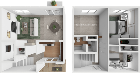Floor plan for 2 beds, 1.5 baths, 1212 sqft